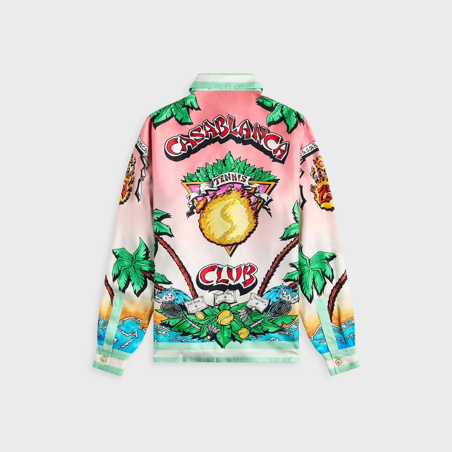 Men Kith Casablanca Silk Twill Tennis Club Shirt - Multicolor