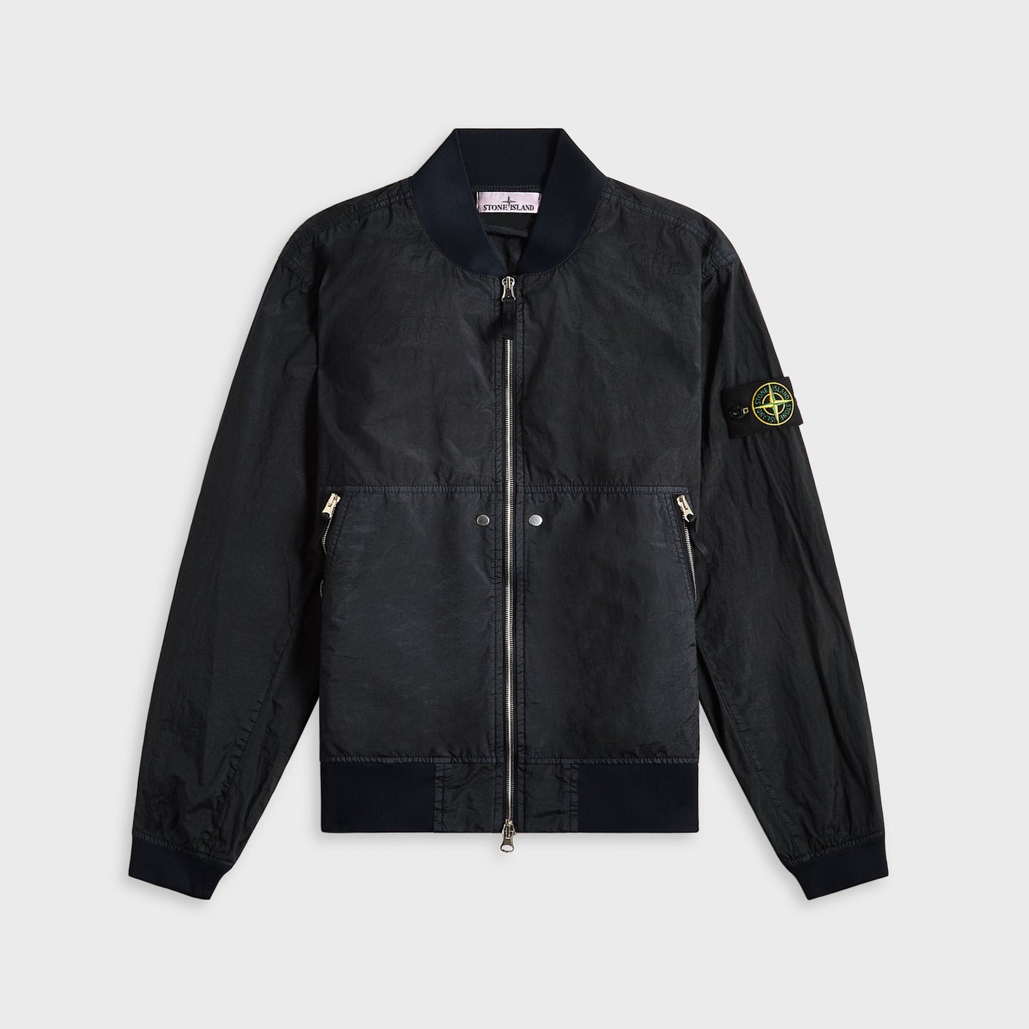 Men Kith Stone Island Nylon Metal Watro-Tc Garment Dyed Nylon Bomber - Navy Blu