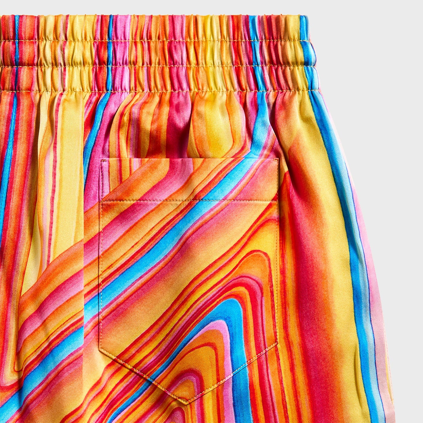 Men Kith Casablanca Drawstring Shorts - Orange / Multicolour