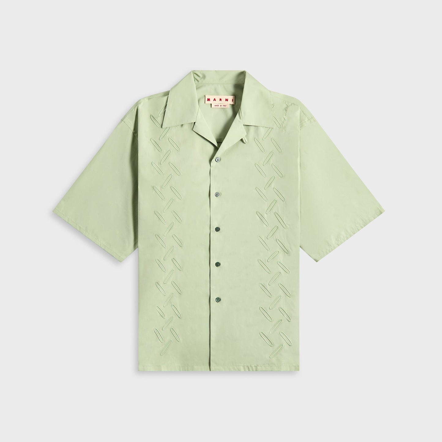 Men Kith Marni Organic Cotton Poplin Bowing Shirt - Linden