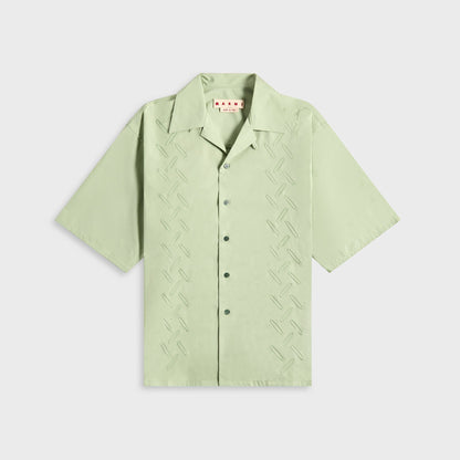 Men Kith Marni Organic Cotton Poplin Bowing Shirt - Linden