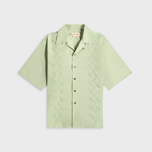 Men Kith Marni Organic Cotton Poplin Bowing Shirt - Linden