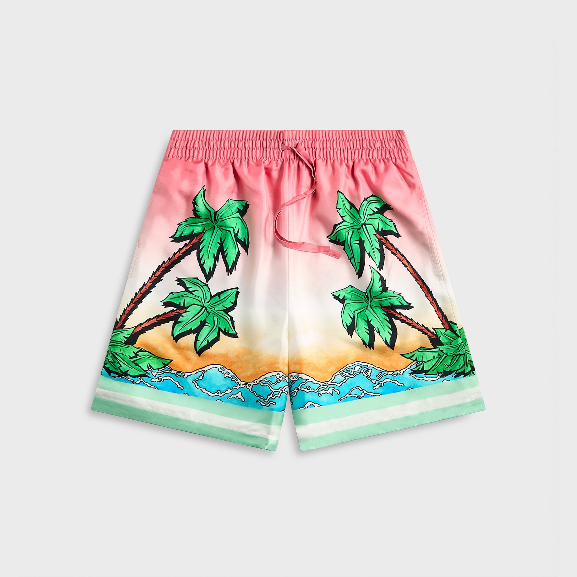 Men Kith Casablanca Drawstring Shorts - Pink / Multicolour