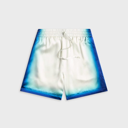 Men Kith Casablanca Drawstring Shorts - Blue Fade / White