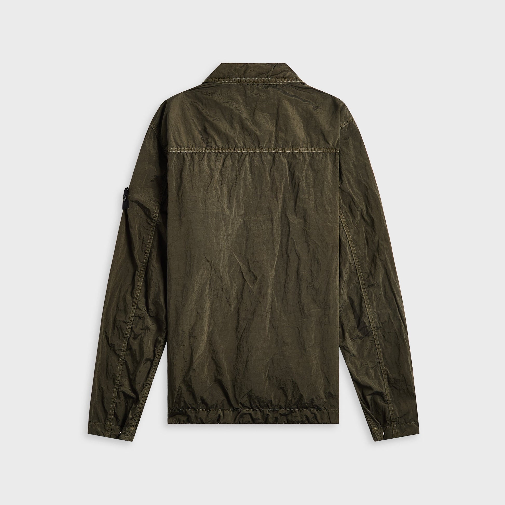 Men Kith Stone Island Nylon Metal Garment Dyed Shirt - Military Green