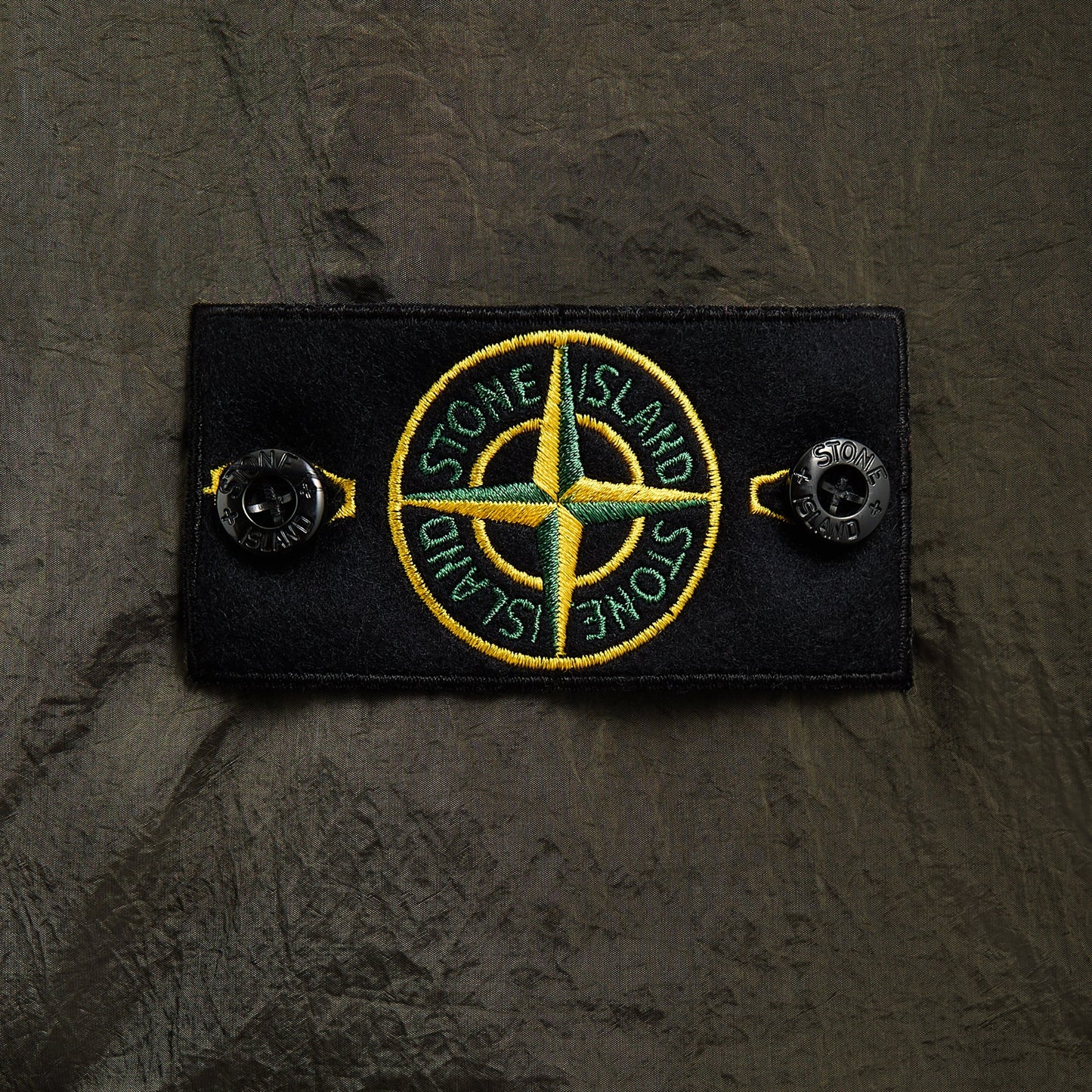 Men Kith Stone Island Nylon Metal Garment Dyed Shirt - Military Green