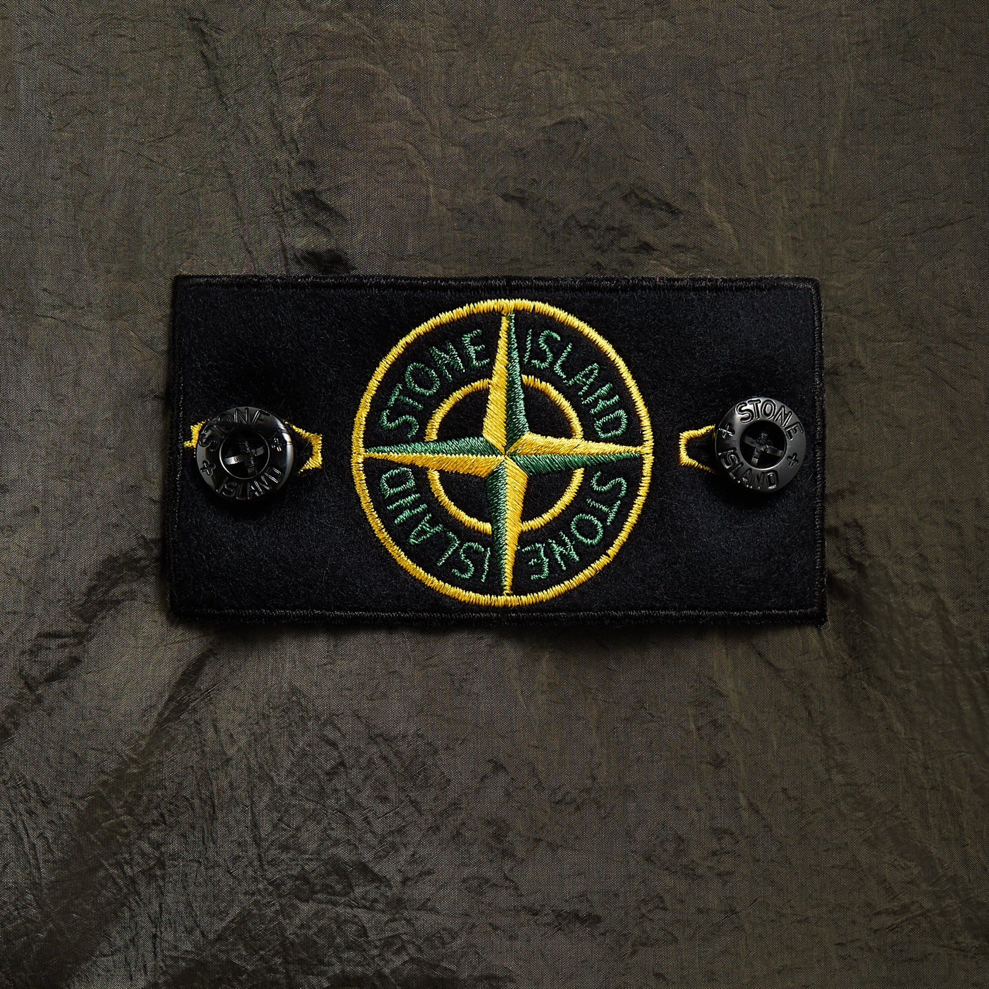 Men Kith Stone Island Nylon Metal Garment Dyed Shirt - Military Green