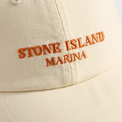 Men Kith Stone Island Double Twisted Tela Marina Cap - Ivory