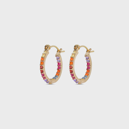 Women Kith Crystal Haze Serena Small Hoops - Multi