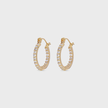 Women Kith Crystal Haze Serena Small Hoops - Clear
