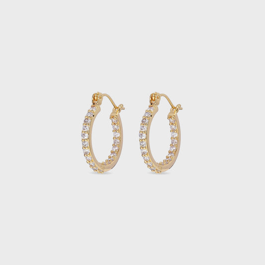Women Kith Crystal Haze Serena Small Hoops - Clear