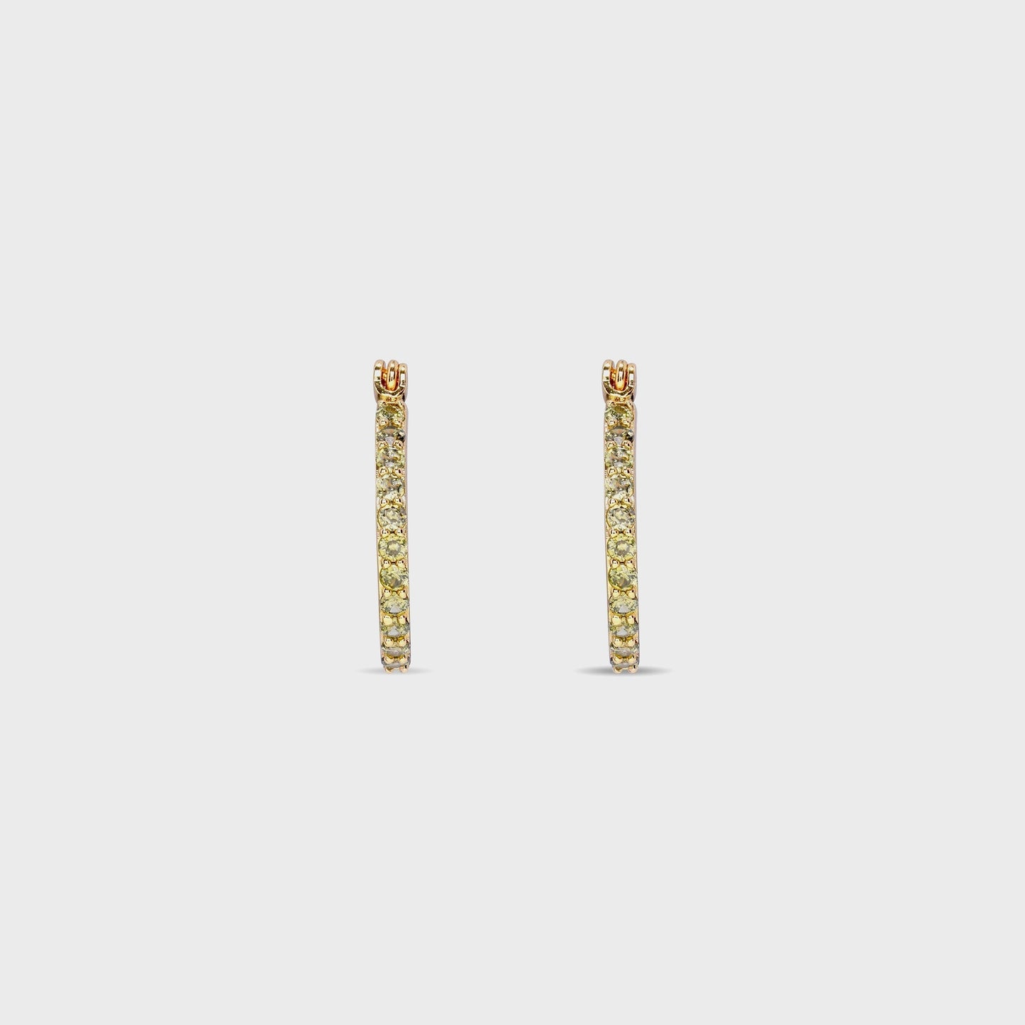 Women Kith Crystal Haze Serena Small Hoops - Olive