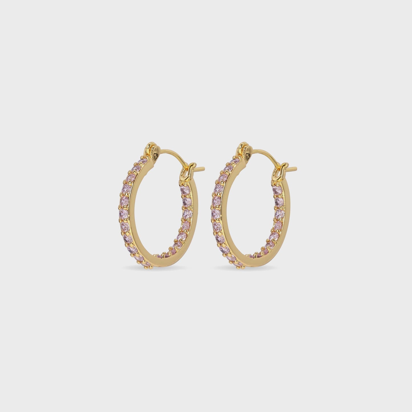 Women Kith Crystal Haze Serena Small Hoops - Pink