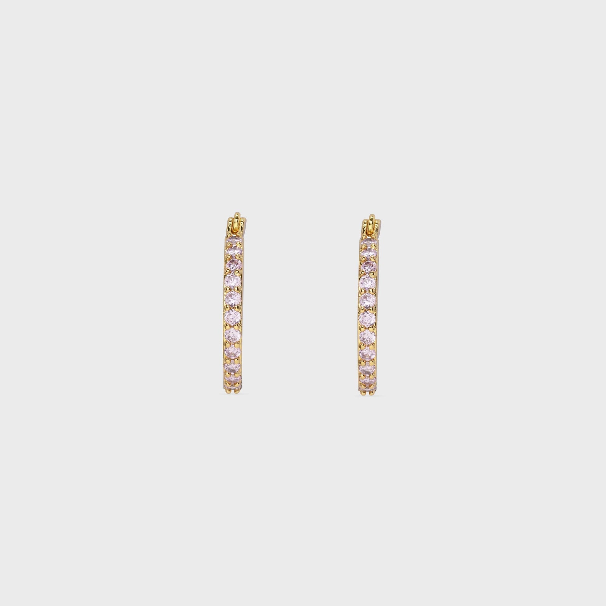 Women Kith Crystal Haze Serena Small Hoops - Pink