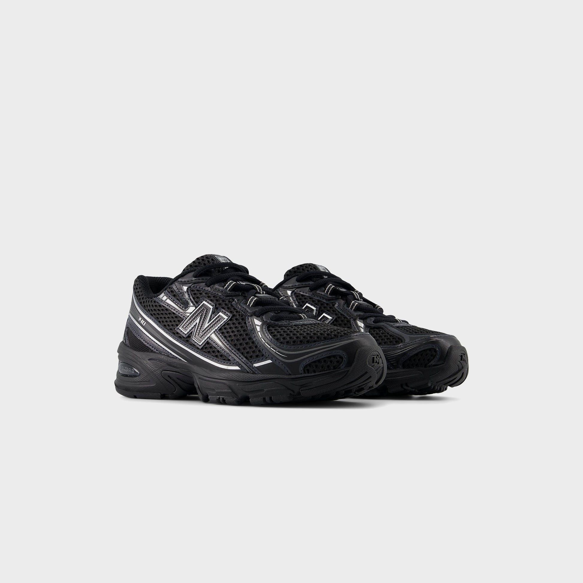 Kids Kith New Balance GS 740 - Black / Silver Metallic