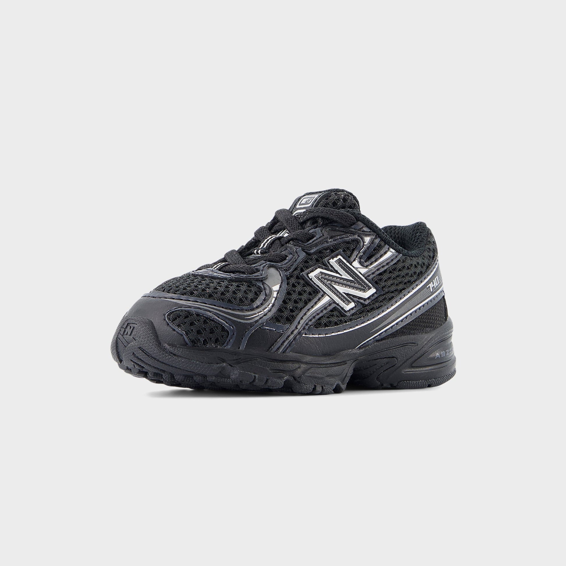 Men|Women|Kids Kith New Balance TD 740 Bungee Lace - Black / Silver Metallic