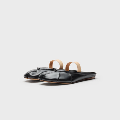 Women Kith Maison Margiela Tabi Ballerina Mule Elastic Band - Black