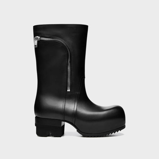 Women Kith Rick Owens Bauhaus Ballast Pull on Stivali - Pelle Black