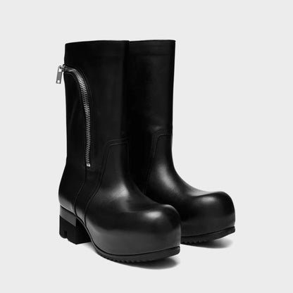 Women Kith Rick Owens Bauhaus Ballast Pull on Stivali - Pelle Black