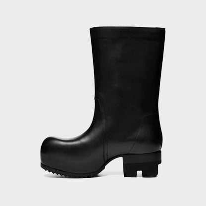 Women Kith Rick Owens Bauhaus Ballast Pull on Stivali - Pelle Black
