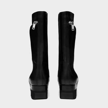 Women Kith Rick Owens Bauhaus Ballast Pull on Stivali - Pelle Black