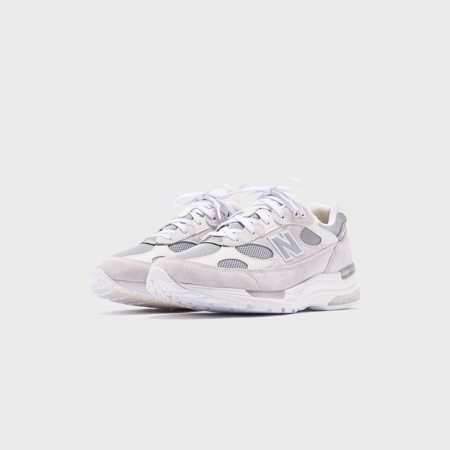 Men Kith New Balance 992 Made in USA - White / Silver Metalic