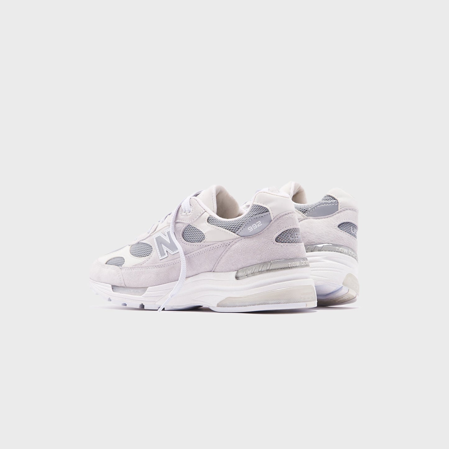 Men Kith New Balance 992 Made in USA - White / Silver Metalic