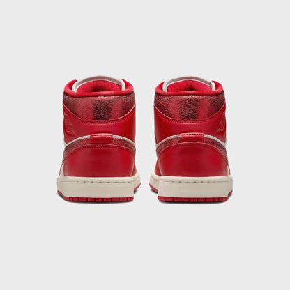 Women Kith Nike Air Jordan 1 Mid - Sail / Team Red / Varsity Red