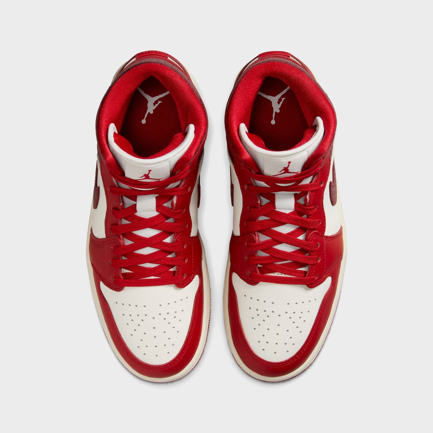 Women Kith Nike Air Jordan 1 Mid - Sail / Team Red / Varsity Red