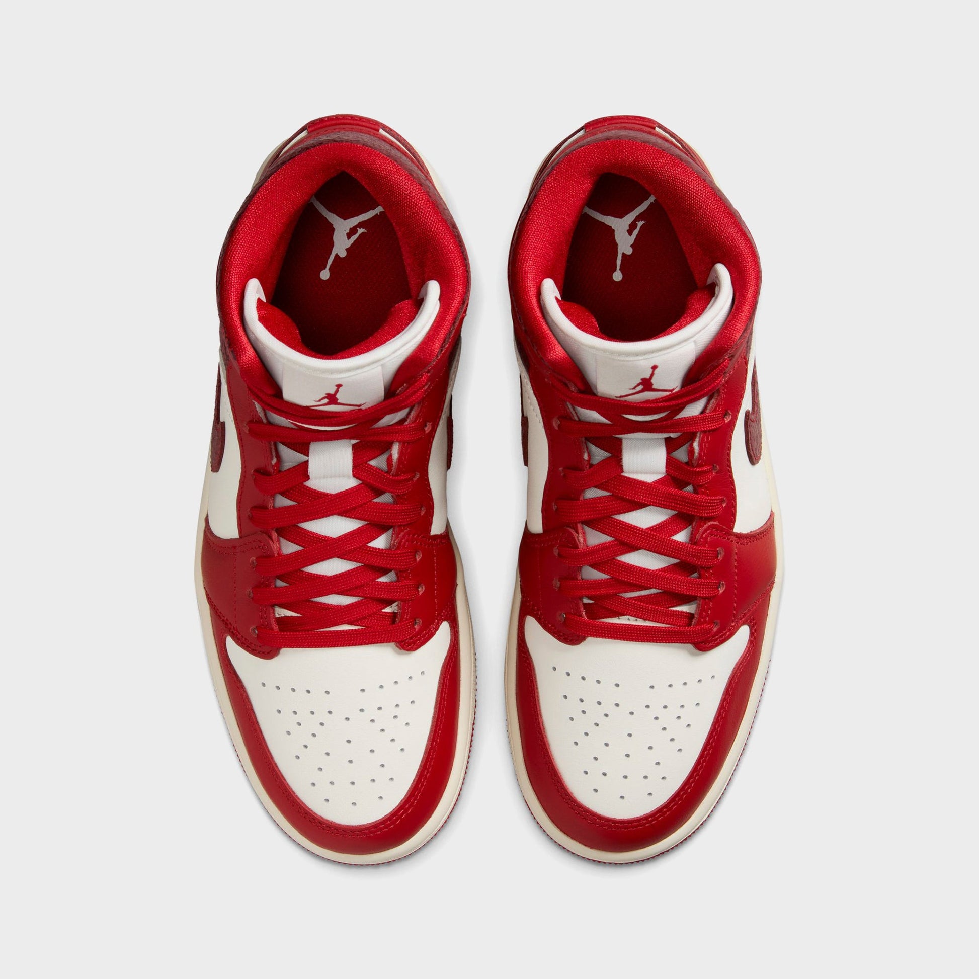 Women Kith Nike Air Jordan 1 Mid - Sail / Team Red / Varsity Red