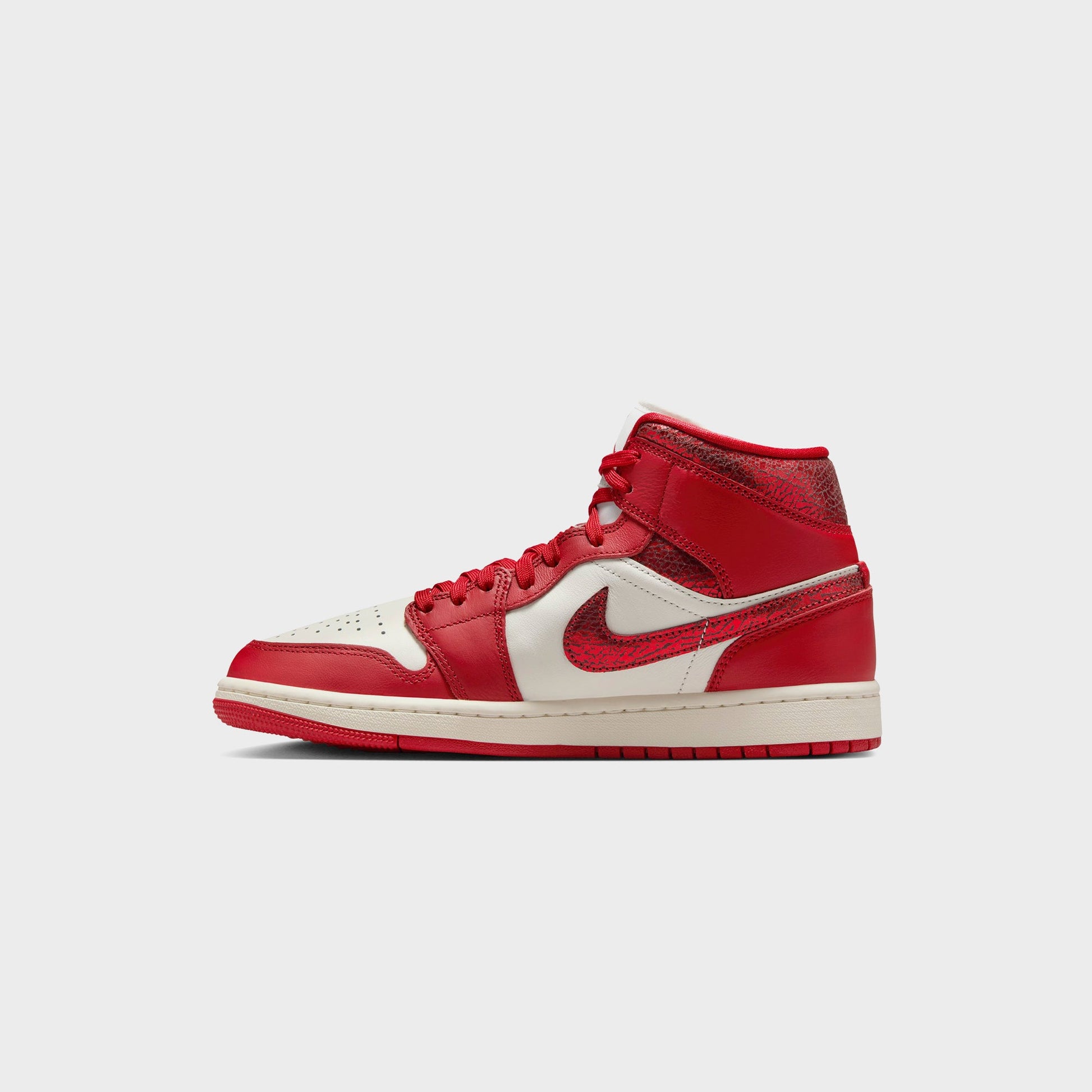 Women Kith Nike Air Jordan 1 Mid - Sail / Team Red / Varsity Red