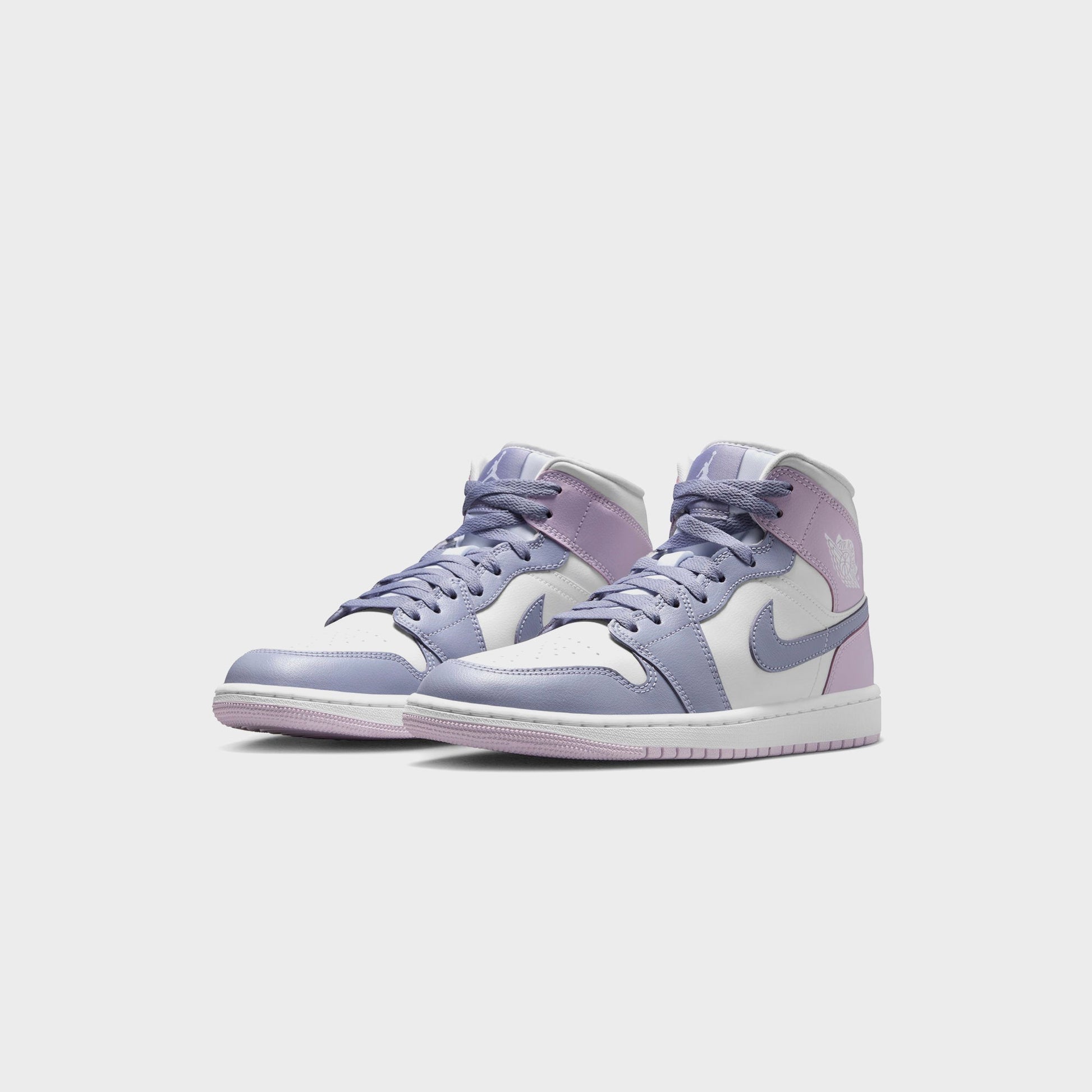 Women Kith Nike WMNS Air Jordan 1 Mid - Indigo Haze / Doll / White
