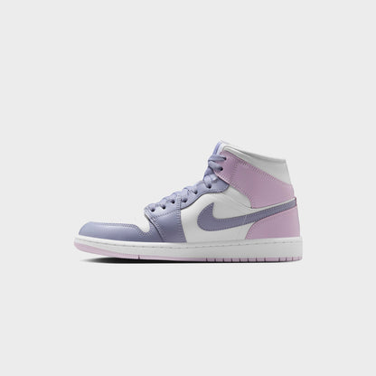 Women Kith Nike WMNS Air Jordan 1 Mid - Indigo Haze / Doll / White
