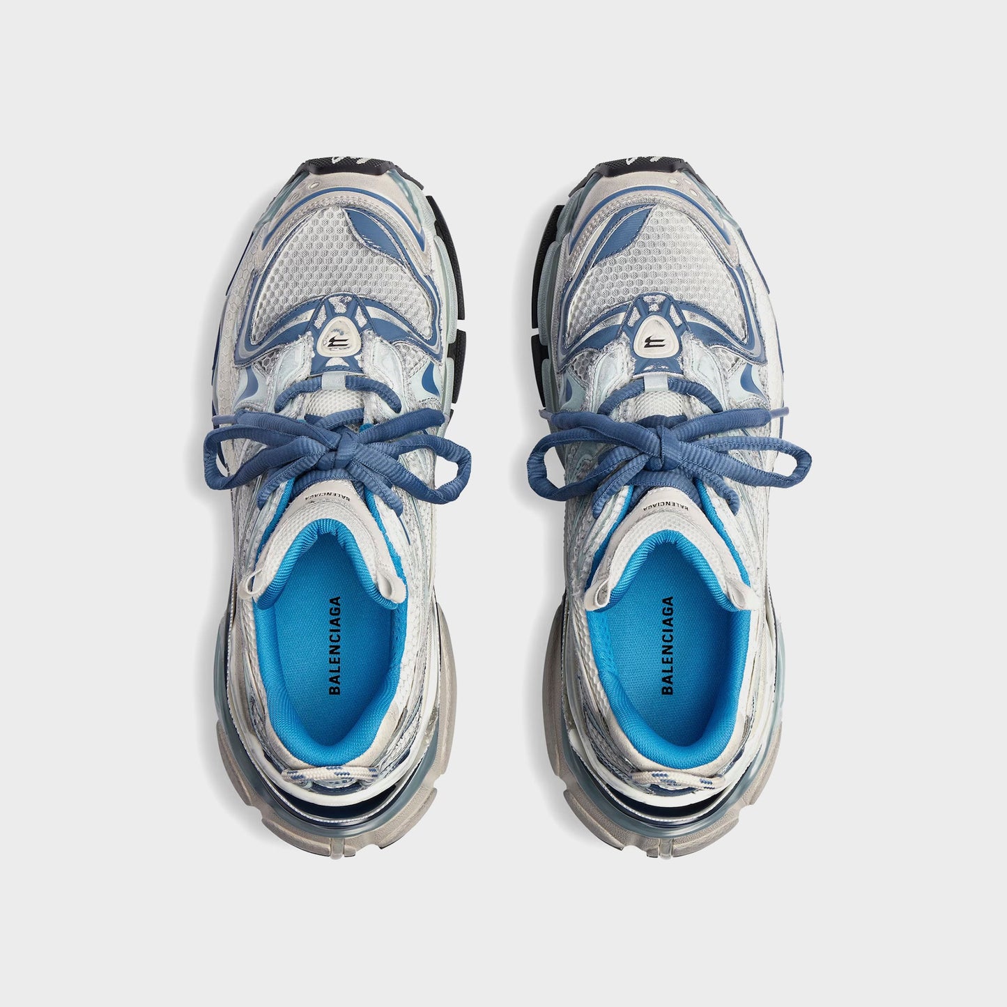 Men Kith Balenciaga Runner 2 - White / Blue Mix / Beige
