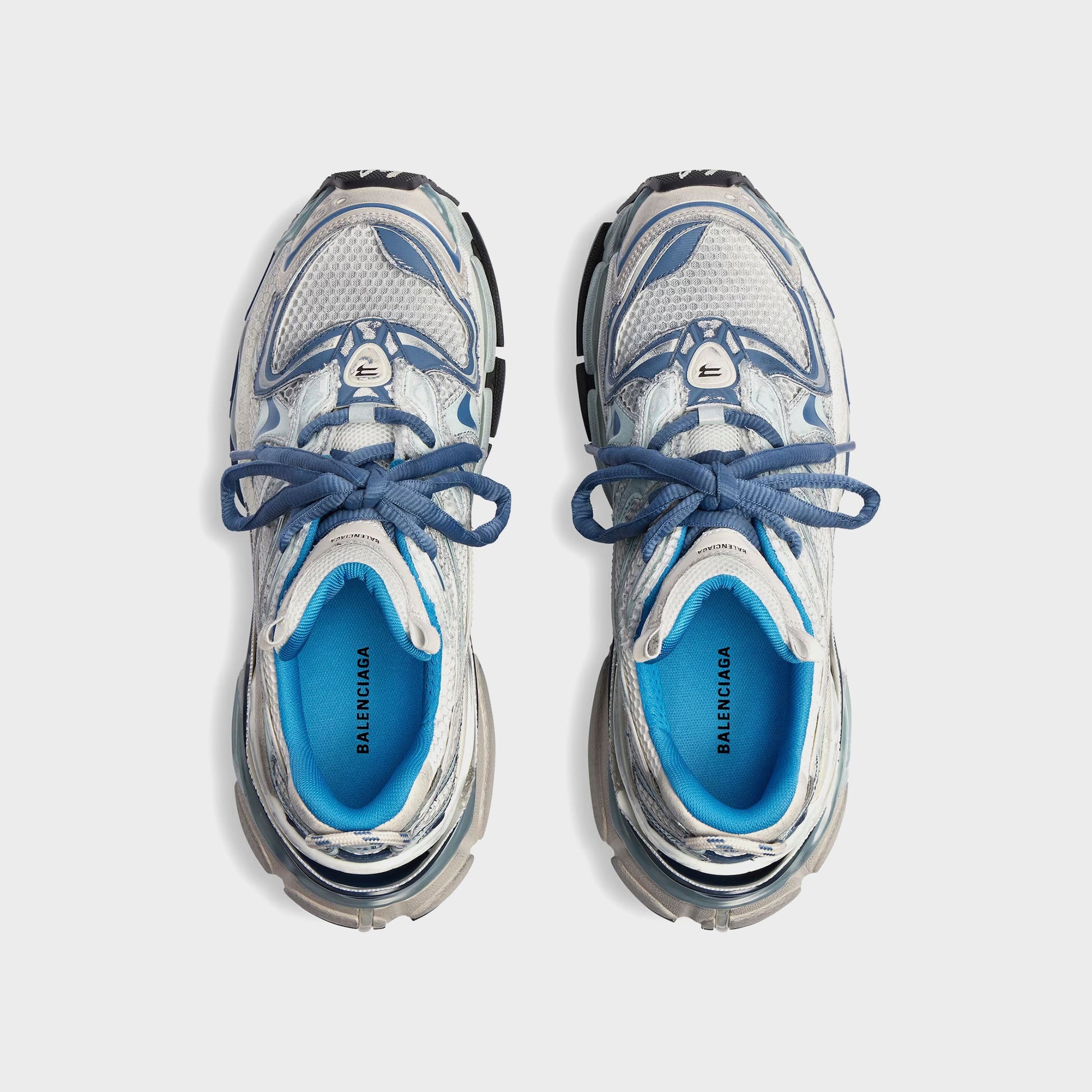 Men Kith Balenciaga Runner 2 - White / Blue Mix / Beige