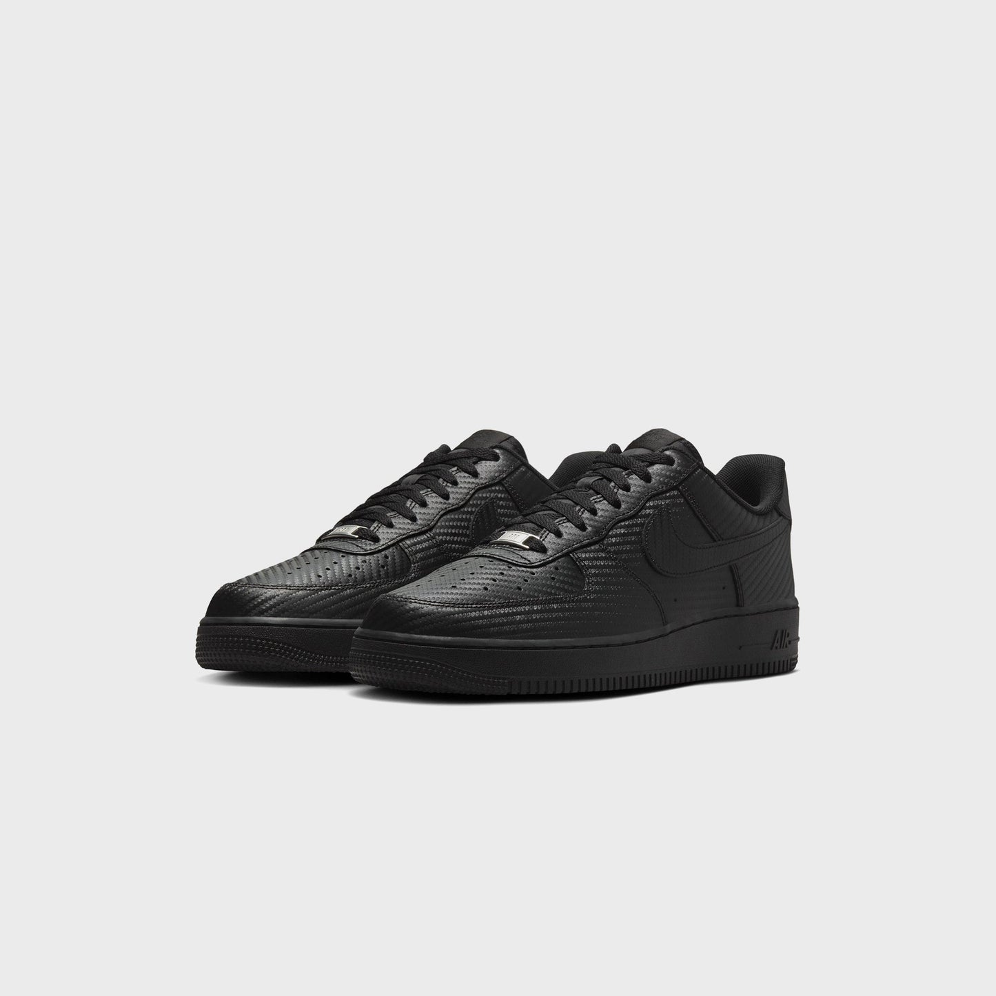 Men Kith Nike Air Force 1 '07 LV8 - Carbon Fiber Black / Black