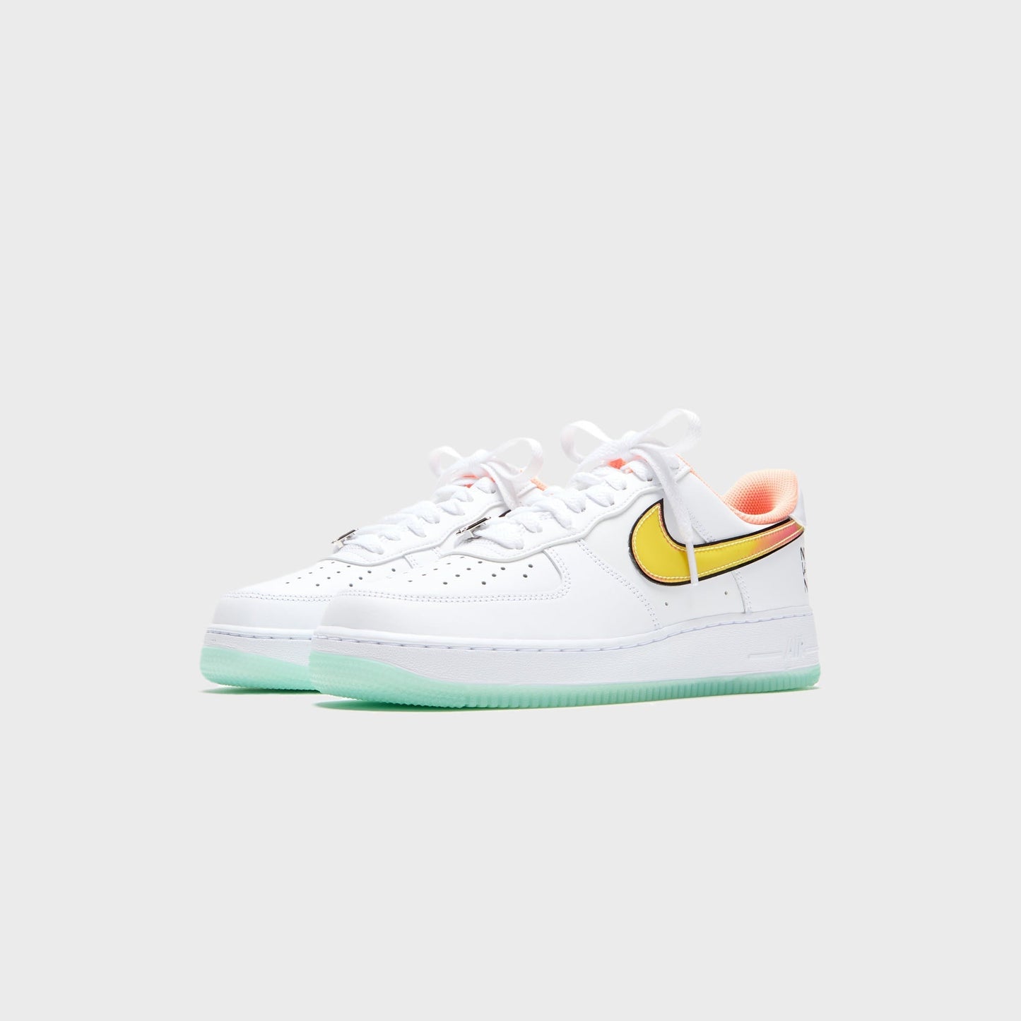 Men Kith Nike Air Force 1 '07 - White / Crimson Pulse / Green Glow