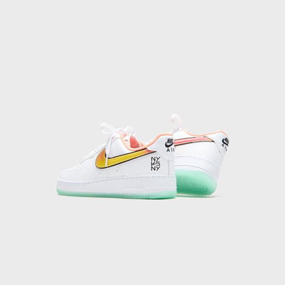Men Kith Nike Air Force 1 '07 - White / Crimson Pulse / Green Glow