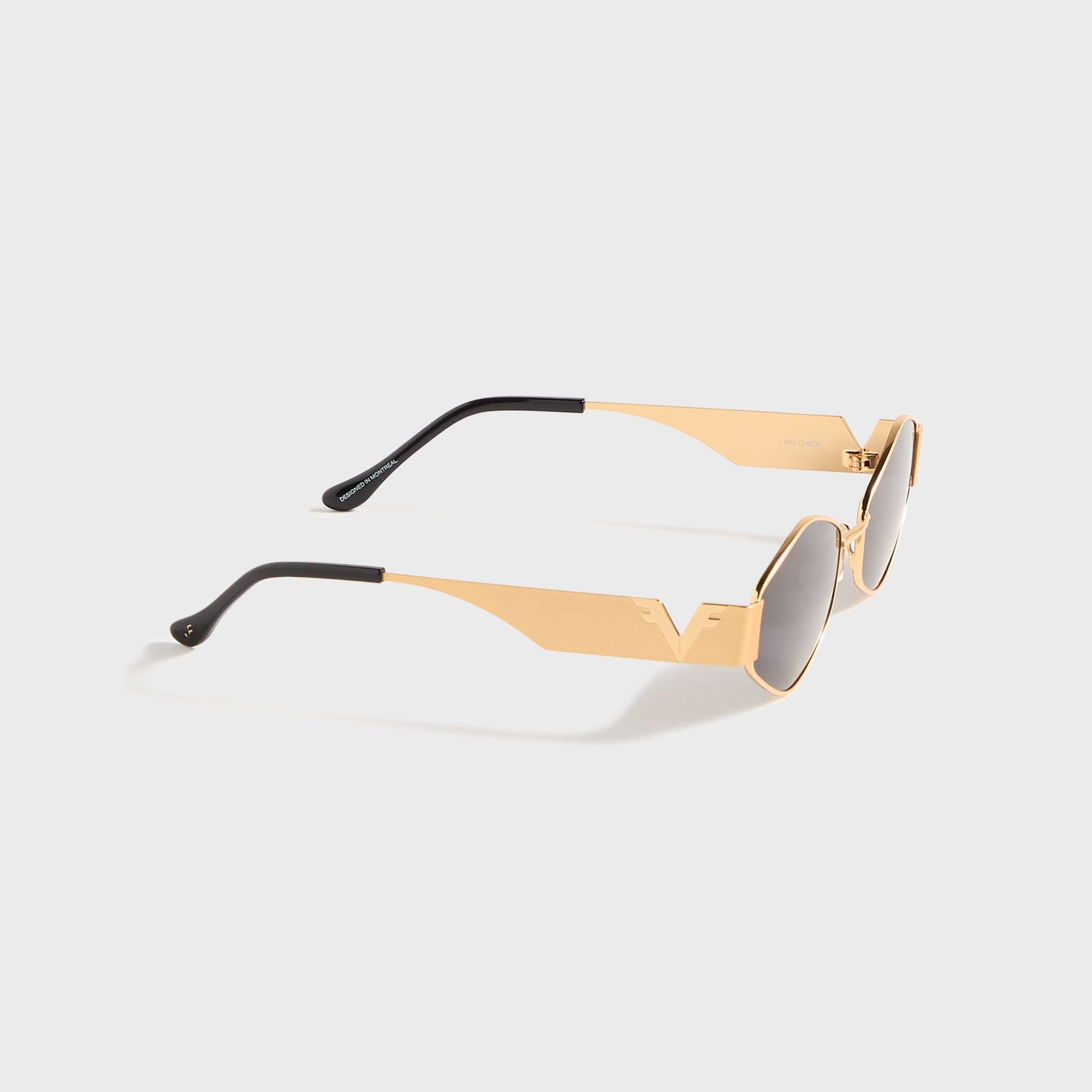 Men Kith Vintage Frames Cypher 2 24KT - Yellow Gold / Black