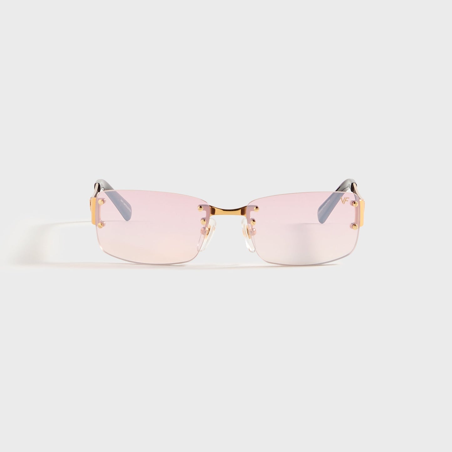 Men Kith Vintage Frames Infamous Rimless Drill Mount 24KT - Gold / Nickel Pink