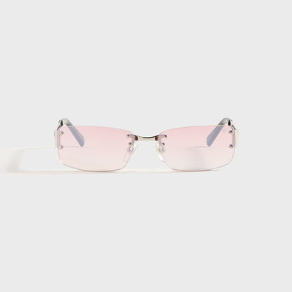 Men Kith Vintage Frames Infamous Rimless Drill Mount 24KT - White Gold / Nickel