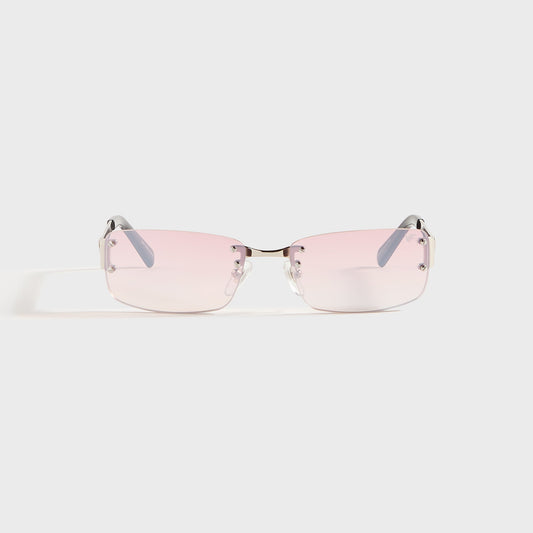 Men Kith Vintage Frames Infamous Rimless Drill Mount 24KT - White Gold / Nickel