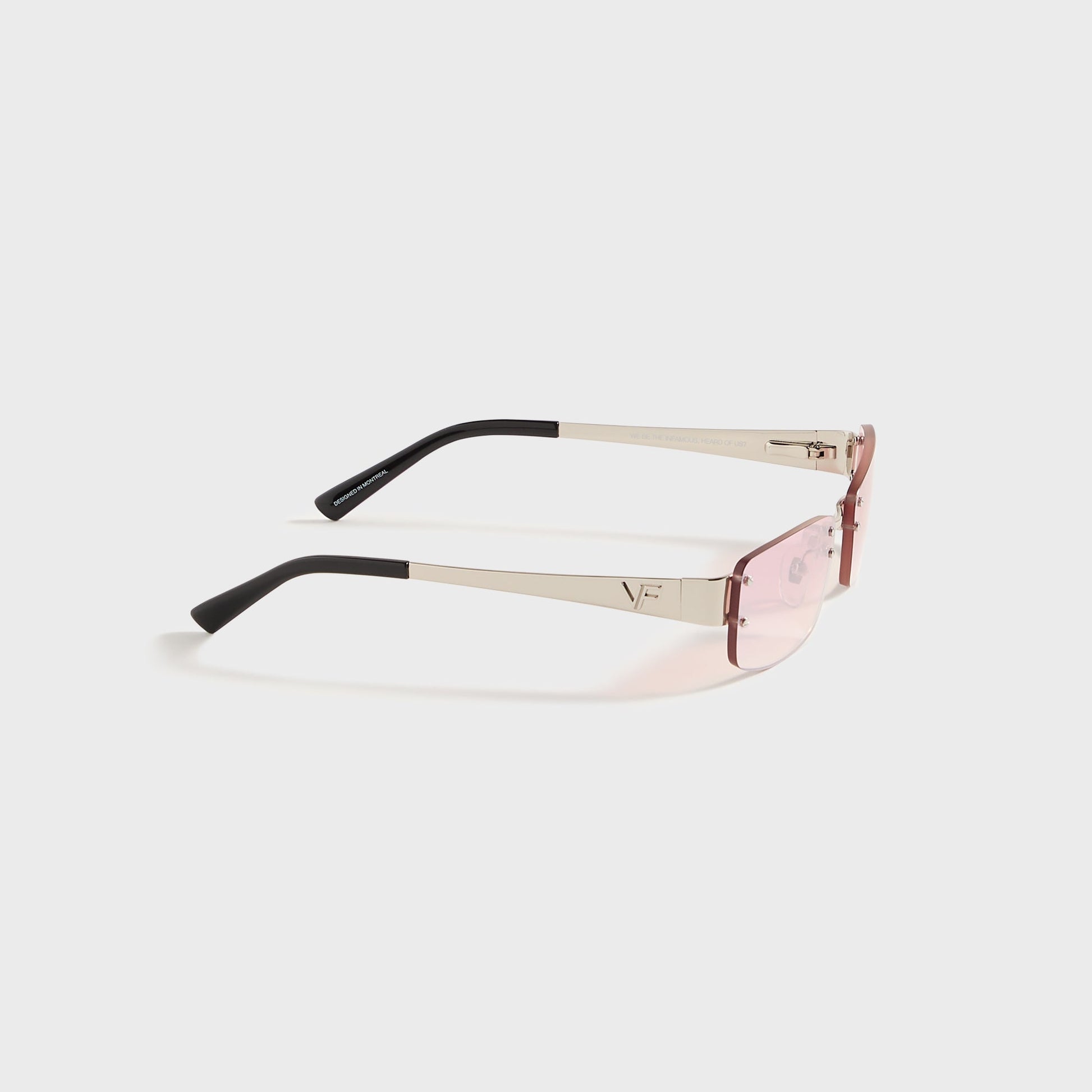 Men Kith Vintage Frames Infamous Rimless Drill Mount 24KT - White Gold / Nickel