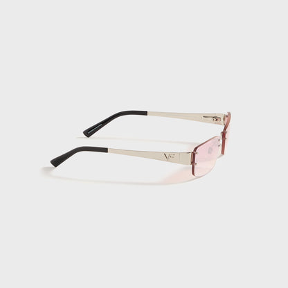 Men Kith Vintage Frames Infamous Rimless Drill Mount 24KT - White Gold / Nickel