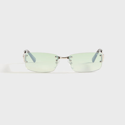 Men Kith Vintage Frames Infamous Rimless Drill Mount 24KT - White Gold / Powder