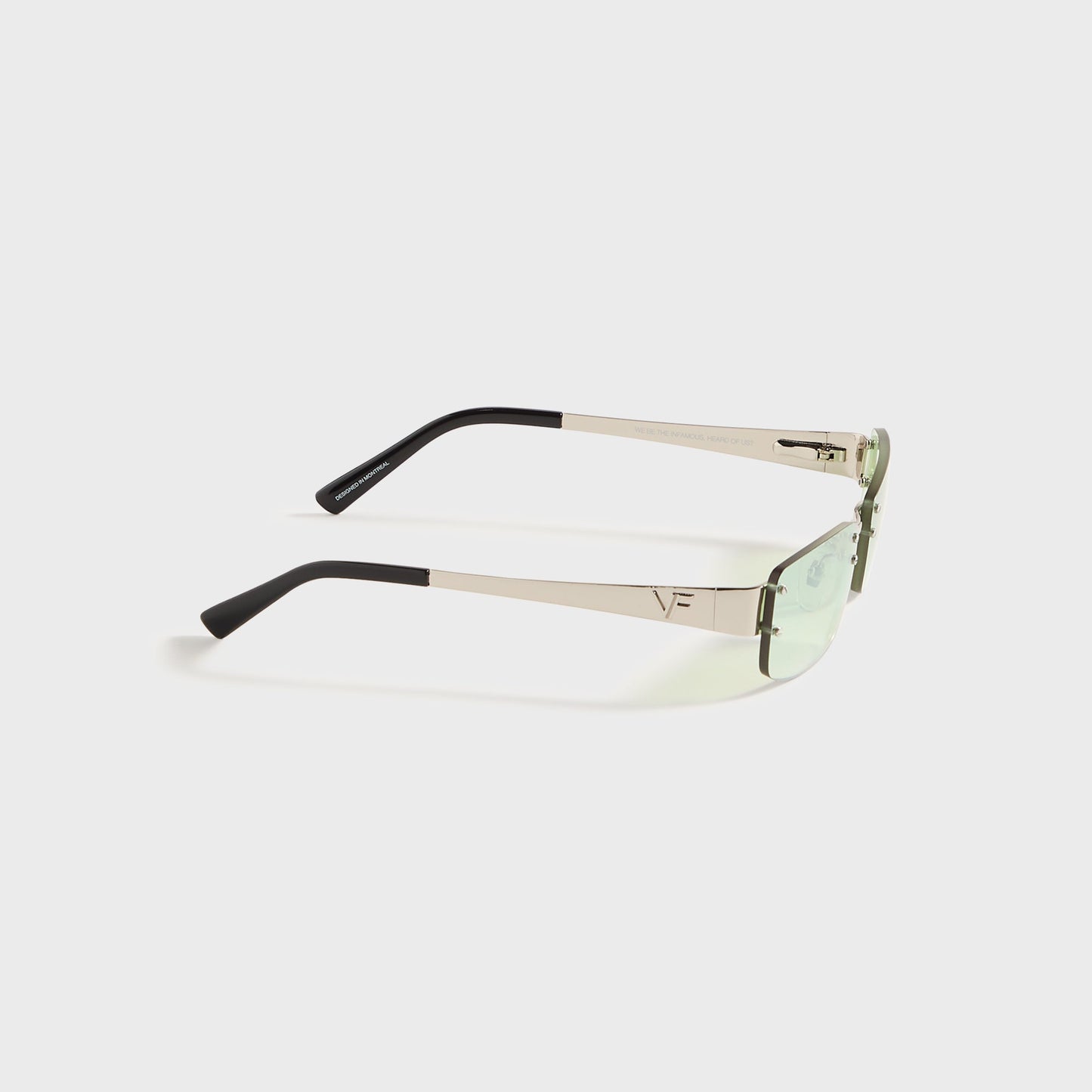 Men Kith Vintage Frames Infamous Rimless Drill Mount 24KT - White Gold / Powder