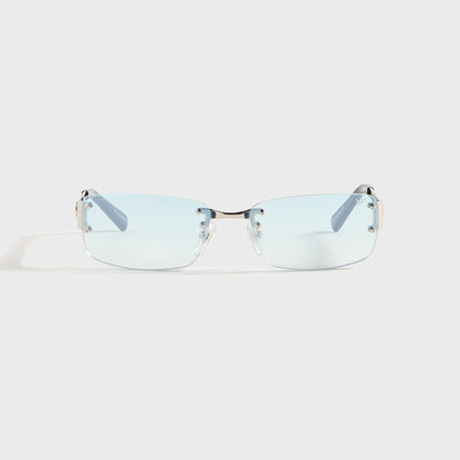 Men Kith Vintage Frames Infamous Rimless Drill Mount 24KT - White Gold / Tiffan