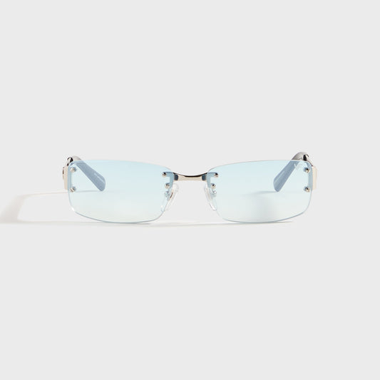Men Kith Vintage Frames Infamous Rimless Drill Mount 24KT - White Gold / Tiffan