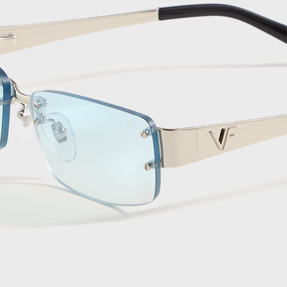 Men Kith Vintage Frames Infamous Rimless Drill Mount 24KT - White Gold / Tiffan