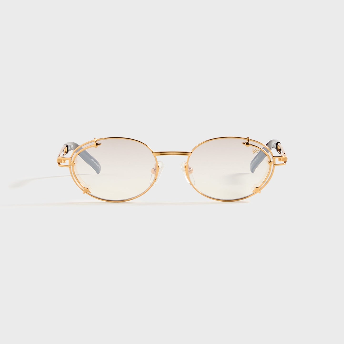 Men Kith Vintage Frames Knowledge 24KT - Yellow Gold / Brown Smoke Gradient